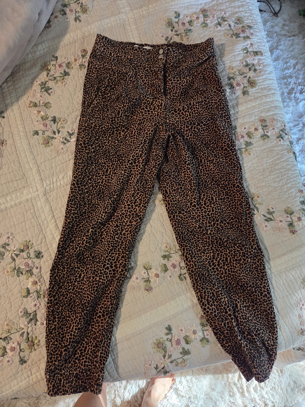 Anthropologie Leopard Print Ankle Pants - Brown & Black